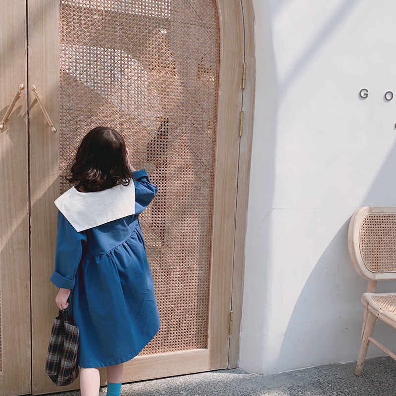 Đầm bé gái thu đông kiểu Hàn Quốc đầm thủy thủ