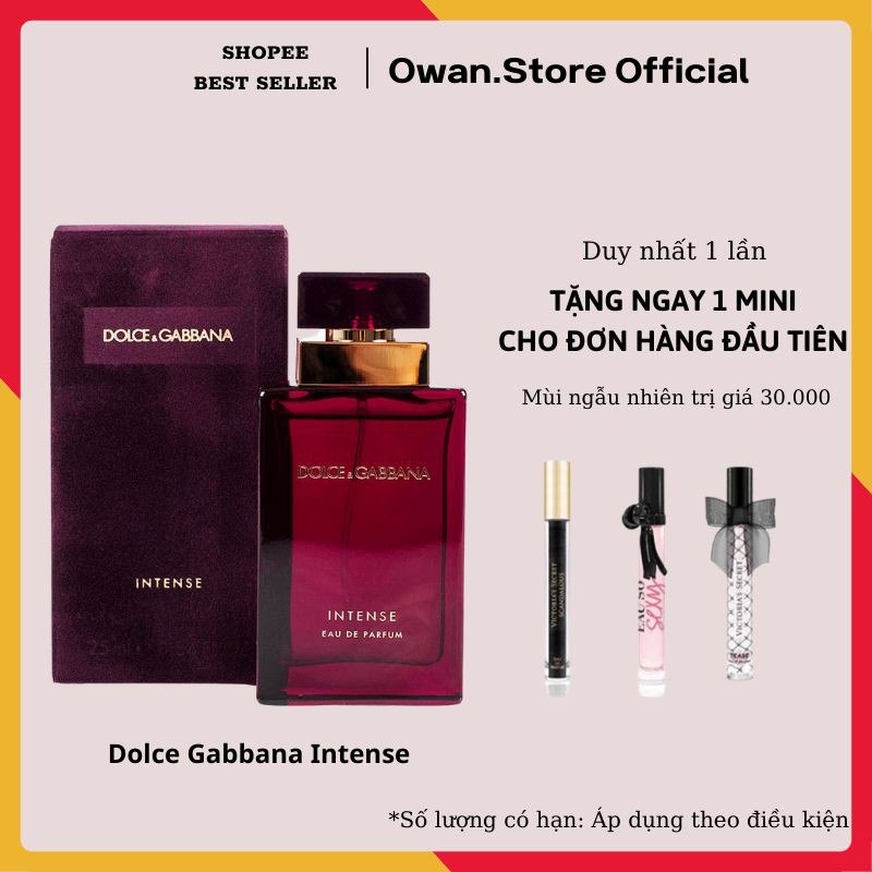 [CHÍNH HÃNG] Nước Hoa Nữ Thơm Lâu Dolce Gabbana Intense 100ml Cực Thơm Cực Thơm