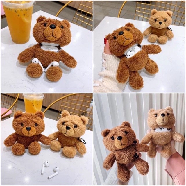 Case Airpod 1/2/Pro gấu bông teddy