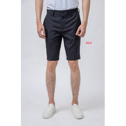 Quần Short Âu KWIN KSO016S1 Vải Co Giãn, Kẻ Caro Sang Trọng, Form Regular