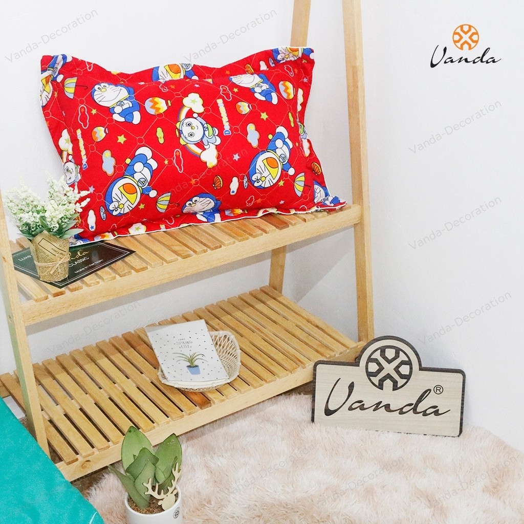 Vỏ gối đầu trần bông hình trám dày dặn chất liệu Cotton kích thước 45x65 (cm)