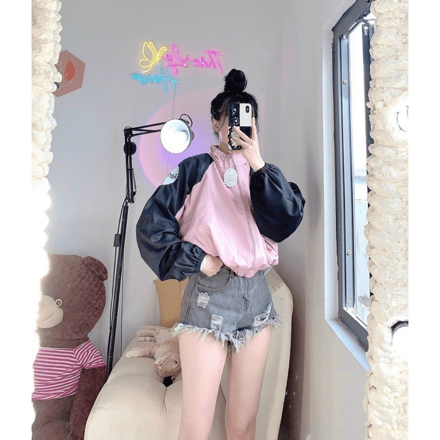 Áo Khoác Nữ Form Lửng Cánh Dơi Phối Màu Cực Xinh Mẫu Mới Cực HOT - CLITUS FASHION