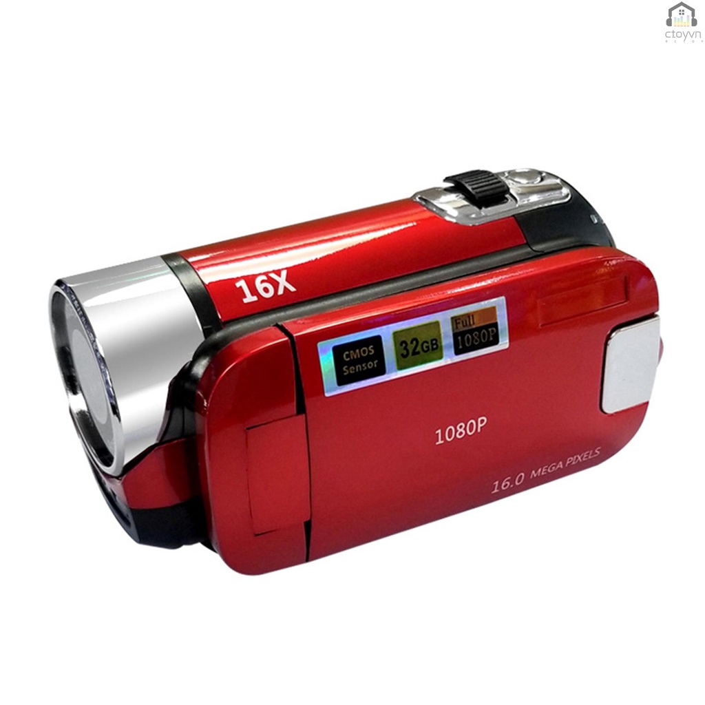 Camera kỹ thuật số 16X F-ocus Zoom thiết kế màn hình 2.7inch hỗ trợ thẻ nhớ TFT | BigBuy360 - bigbuy360.vn