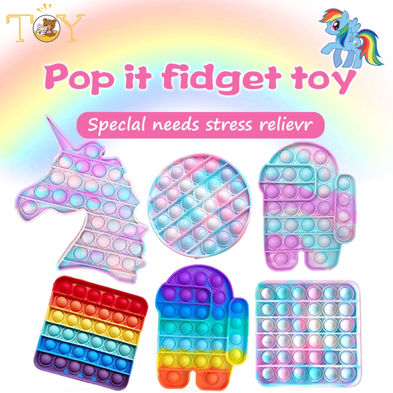 Push Pop it fidget toy Đồ chơi nhấn bong bóng giải trí thông minh giảm căng thẳng