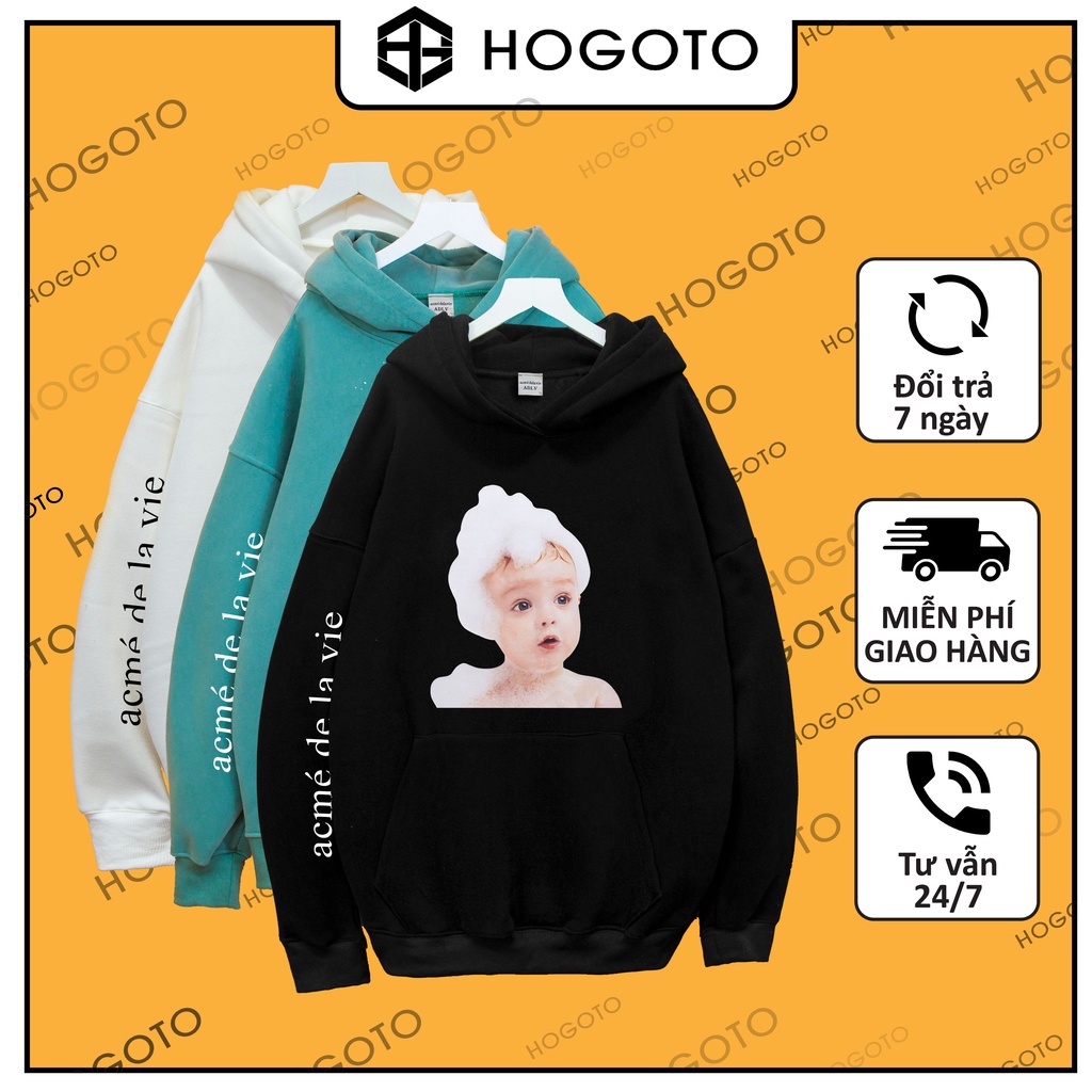 Áo Nỉ HOODIE ADLV BÉ XÀ BÔNG Hogoto shop , áo nỉ bông hoodie unisex nam nữ