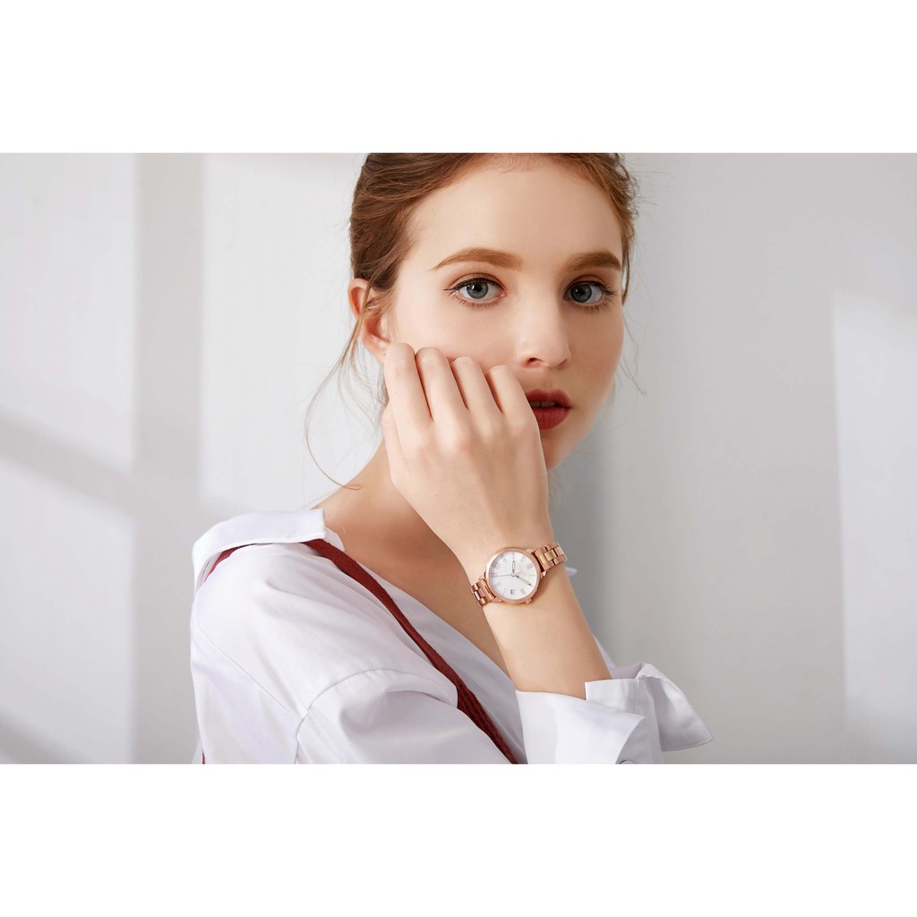 Đồng Hồ Nữ JS-015 Julius Star Hàn Quốc dây thép