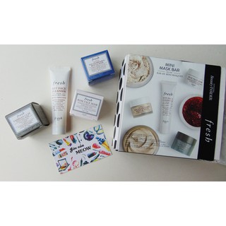 Tách set mặt nạ Fresh Mini Mask Bar Umbrian Clay - Lotus Youth - Rose Face Mask - sữa rửa mặt Soy Face Cleanser