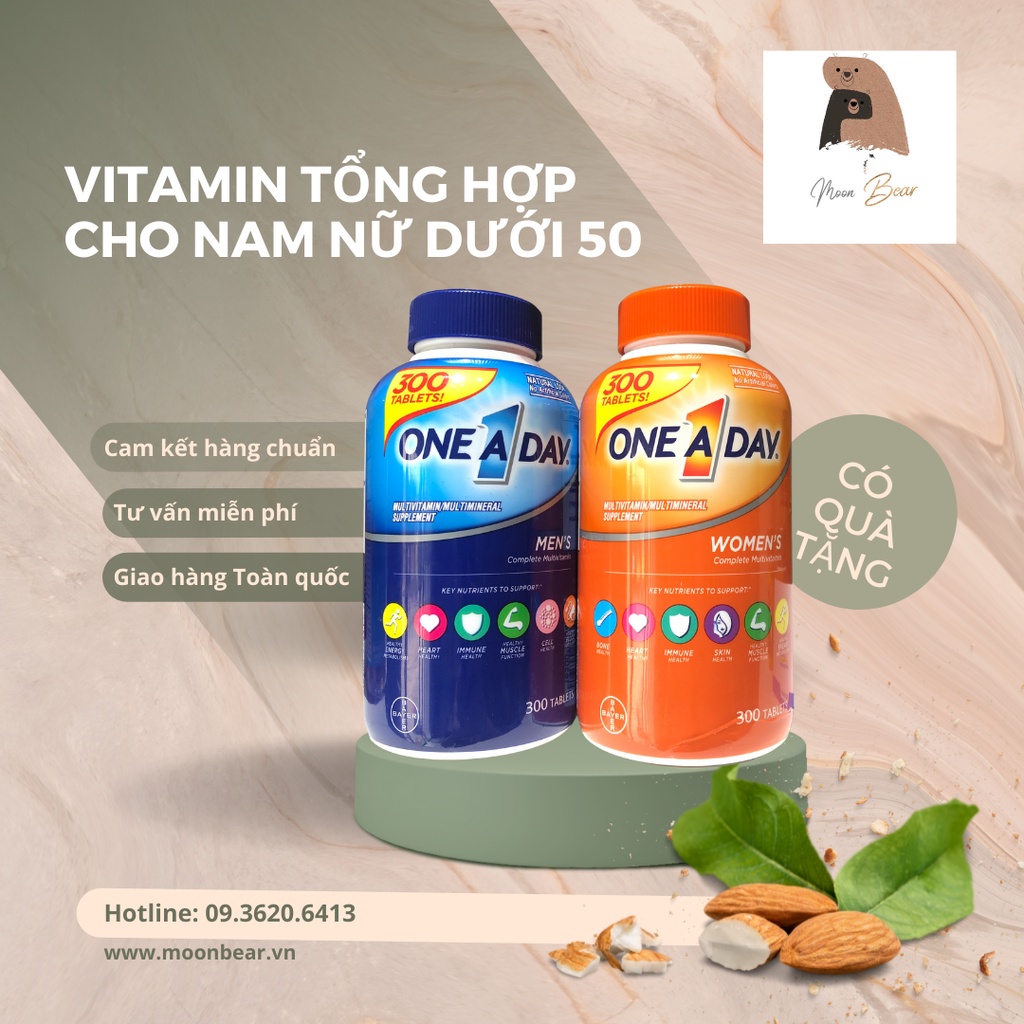One a day viên uống vitamin tổng hợp cho Nam/Nữ dưới 50 tuổi