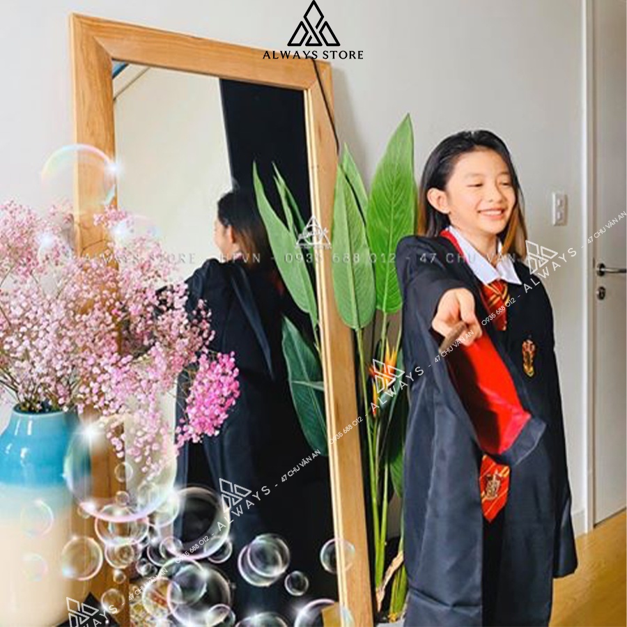 Áo choàng Harry Potter Cao cấp Nam/nữ - Trang phục Phù thuỷ hoá trang Harry Potter - Chuẩn hàng ALWAYS