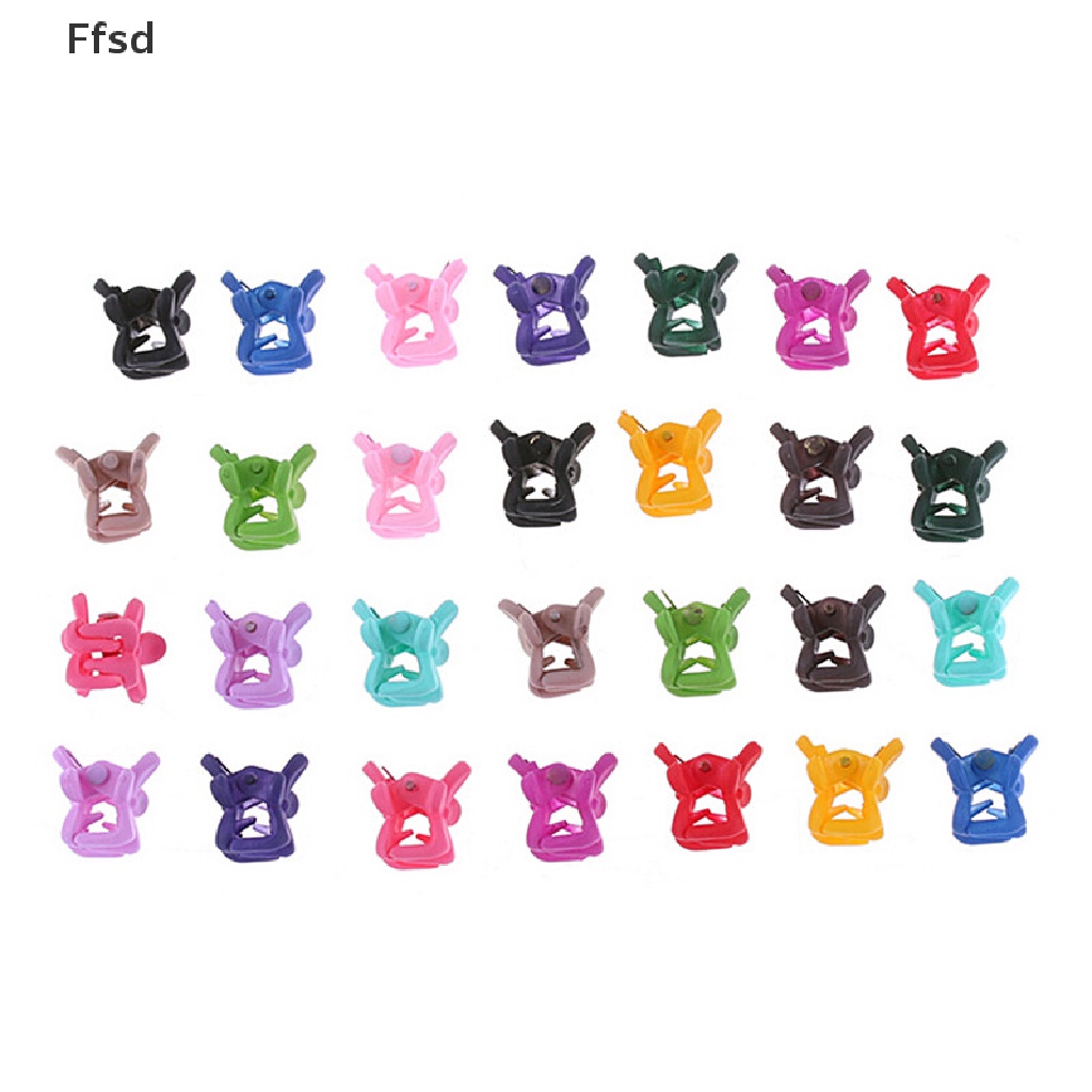 {Ffsd} Set 30 Kẹp Tóc Càng Cua Đính Hoa Mini Nhiều Màu Sắc Cho Bé Gái * Bán Chạy