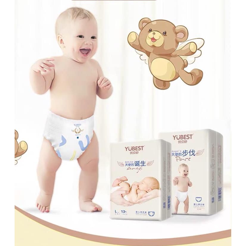 Combo 6 bịch dán/quần YUBEST angel nội địa trung S90/ M84/L78/ XL72/ XXL66 ( mua 2 Combo tặng bộ đồ chơi trị giá 45k)