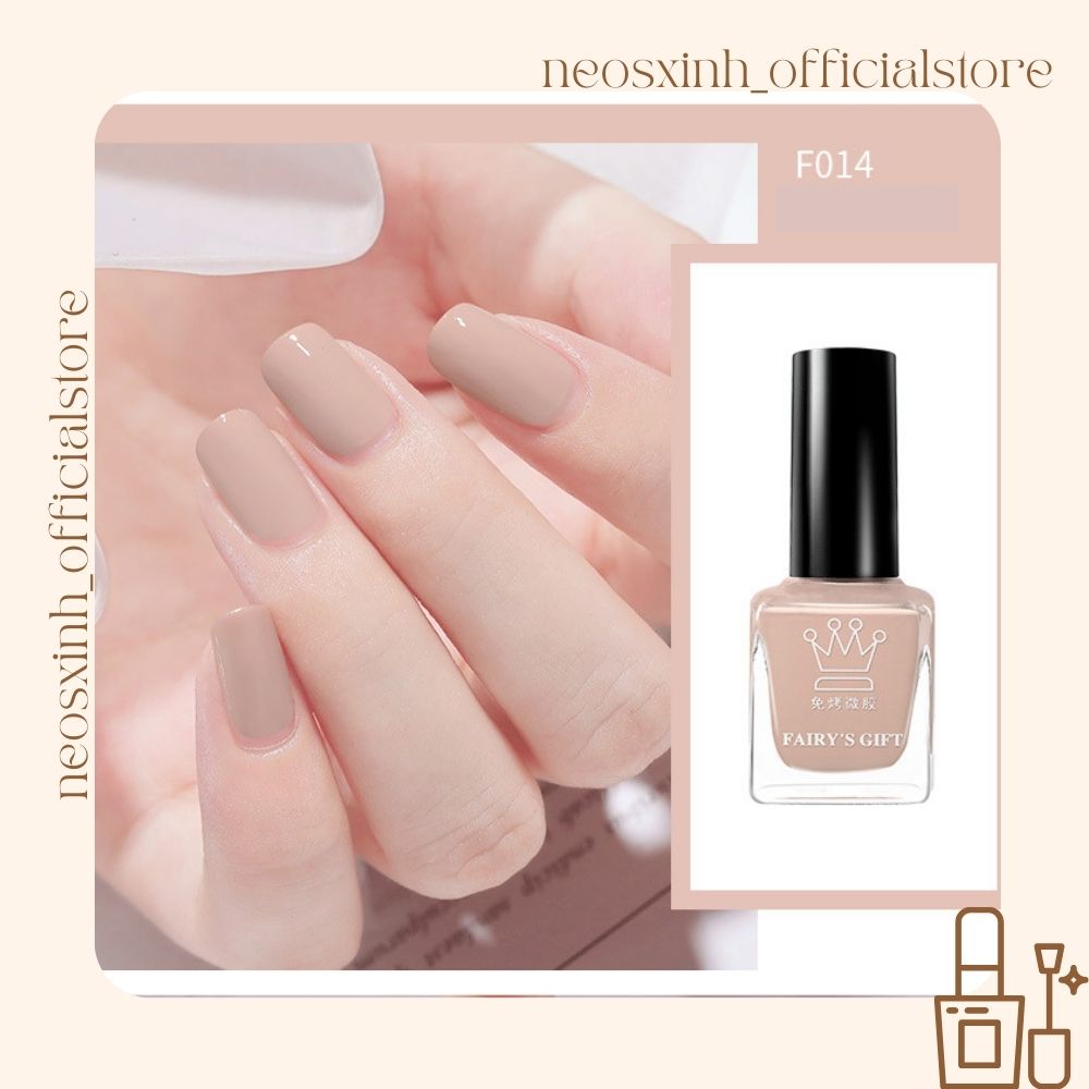 Sơn Móng Tay Fairy's Gift 15ml Màu Nude Đen Trắng Trong Suốt Kim Tuyến Pastel Tím - Neosxinh Nails