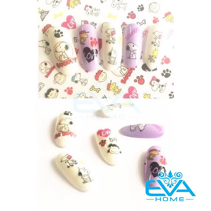Miếng Dán Móng Tay 3D Nail Sticker Hoạt Hình Chú Chó Snoopy Hanyi HY093