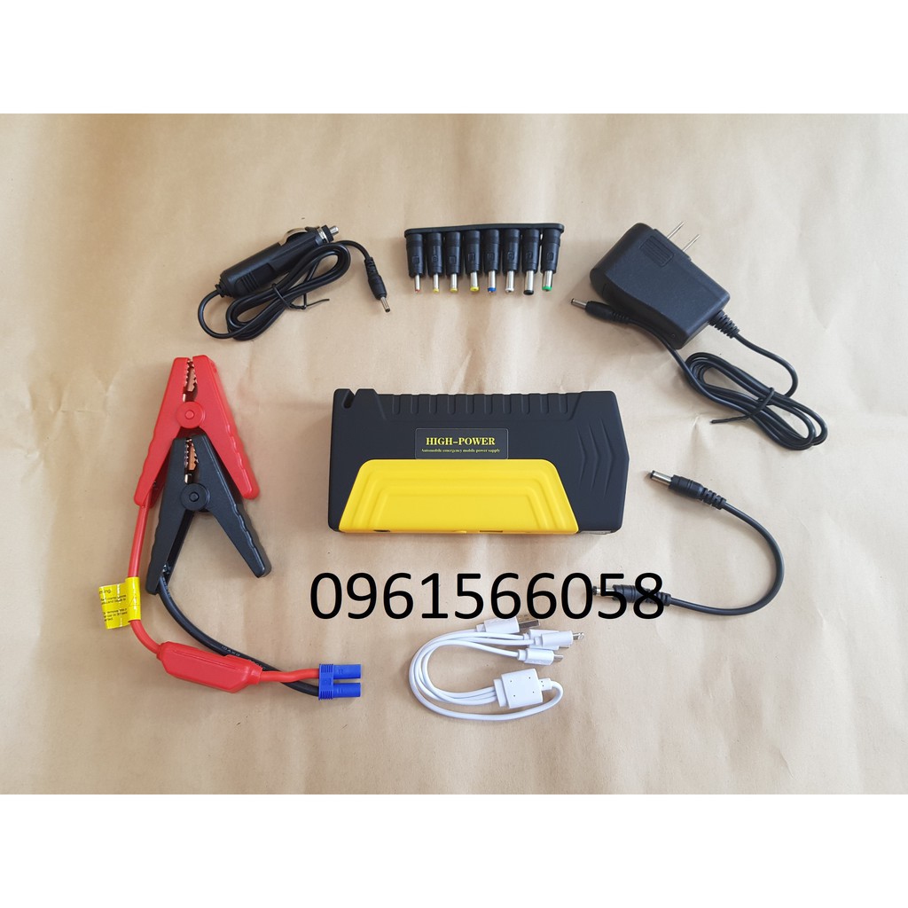 ✤♞✓Bộ Kích Nổ Máy Ô Tô Jump Starter Kiêm Sạc Dự Phòng, Laptop Thay Dây Ắc Quy