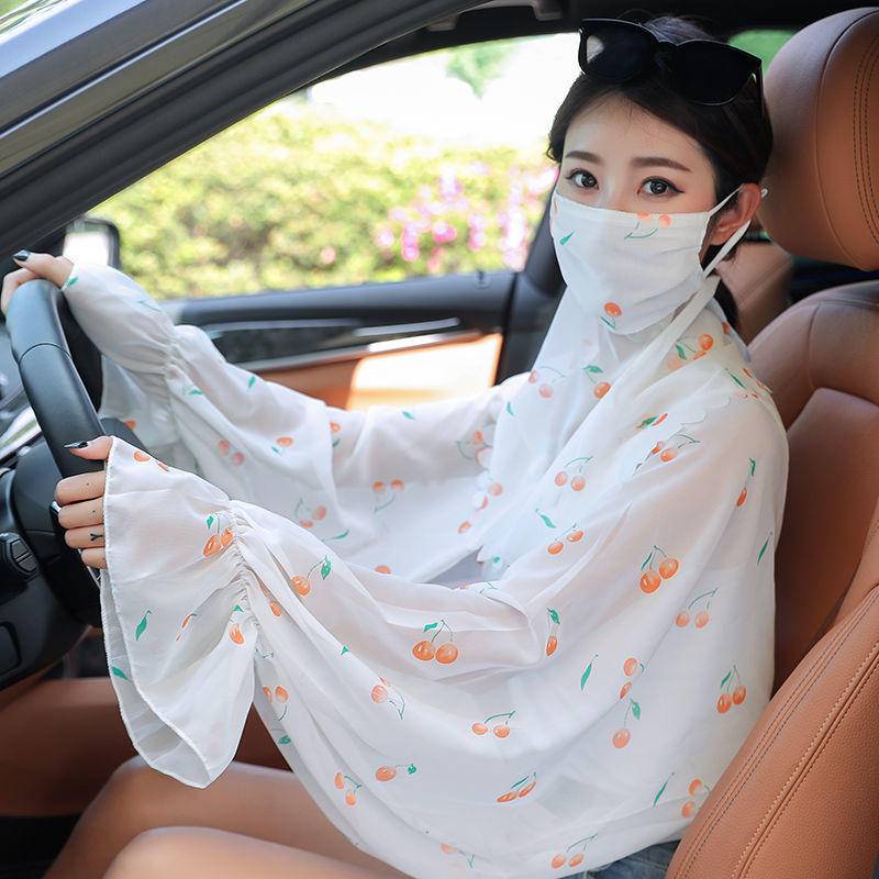 Áo choàng vải voan chống tia cực tím phong cách Hàn Quốc cho nữ
