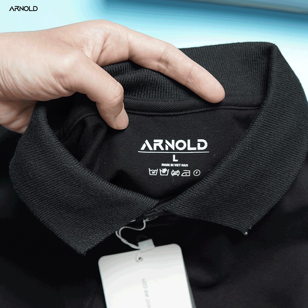[Mã LTP50 giảm 50000 đơn 150000] Áo thun polo nam cổ bẻ màu đen vải cá sấu Cotton trẻ trung, thoáng mát - Arnold | BigBuy360 - bigbuy360.vn