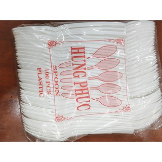[RẺ VÔ ĐỊCH] 100 Muỗng cơm nhựa dùng 1 lần