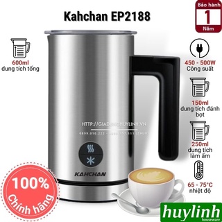 ◐✘ máy đánh sữa tạo bọt, pha cacao kahchan ep2188 - 600ml