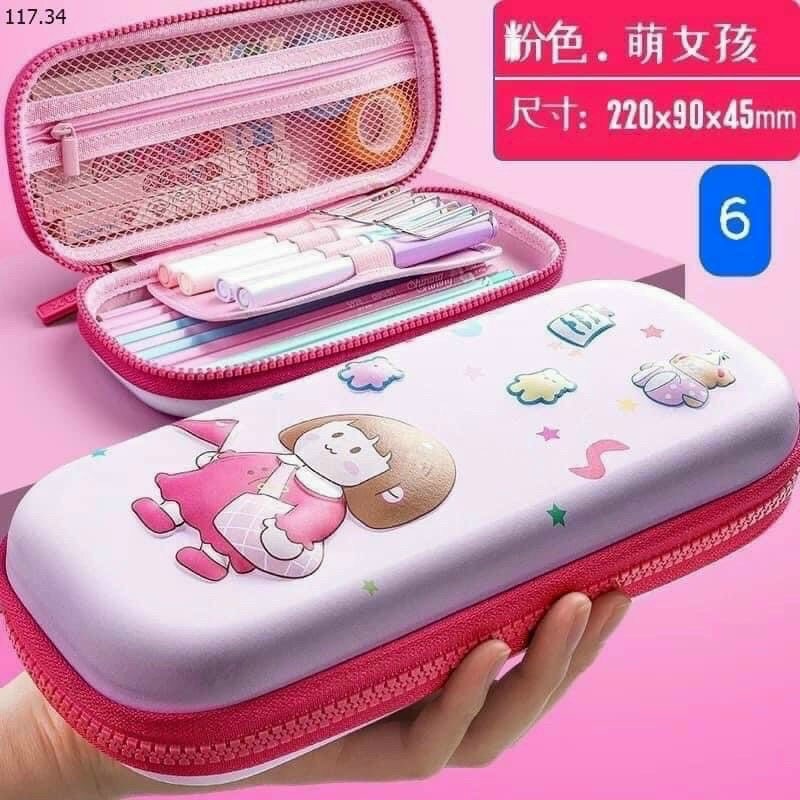 Hộp đựng bút viết cho bé hộp bút 3D nổi hình động vật cute dễ thương bé trai bé gái nhiều ngăn