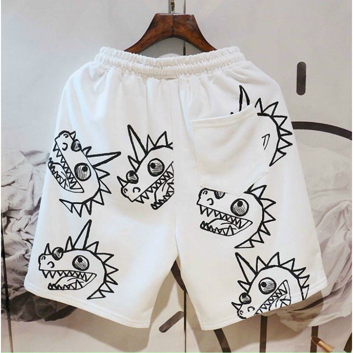 Quần short Unisex ⚡ 𝐆𝐢́𝐚 𝐇𝐮̉𝐲 𝐃𝐢𝐞̣̂𝐭 ⚡ Quần đùi chất nỉ da cá, Nam nữ đều mặc được Co Giãn 4 Chiều Hoạ Tiết Hoạt Hình
