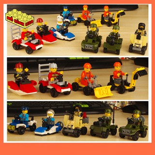 Đồ chơi lắp ráp lego city giá rẻ Jie Star 20512-20515 mô hình các phương tiện mini cho bé
