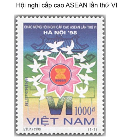 Bộ tem 1 con Chào mừng hội nghị cấp cao Asian lần thứ VI Hà Nội năm 1998