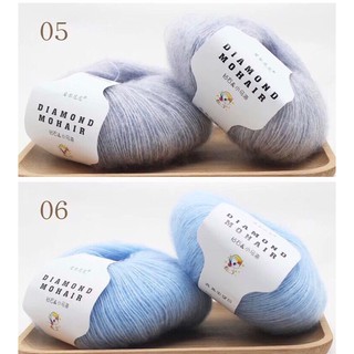 Len Mohair diamond-25g- bẢng màu 1