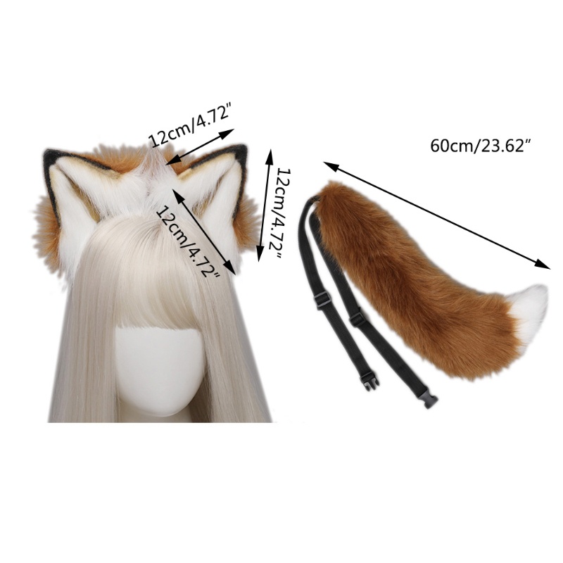 Băng Đô Tai Sói Hóa Trang Halloween Dành Cho Bé Gái