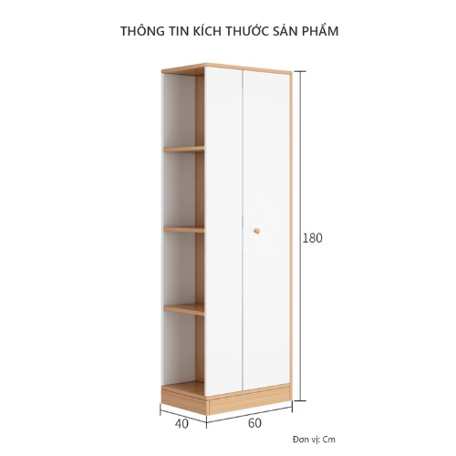 Tủ quần áo đa năng 4 ngăn , Giá treo quần áo - GP222.31