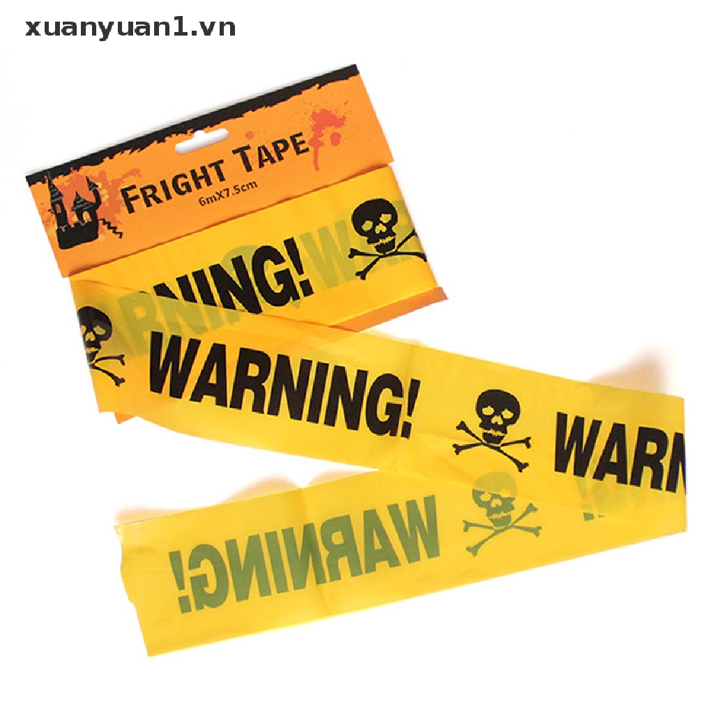 Cuộn Băng Keo Cảnh Báo Trang Trí Halloween 6Mx7.5CM