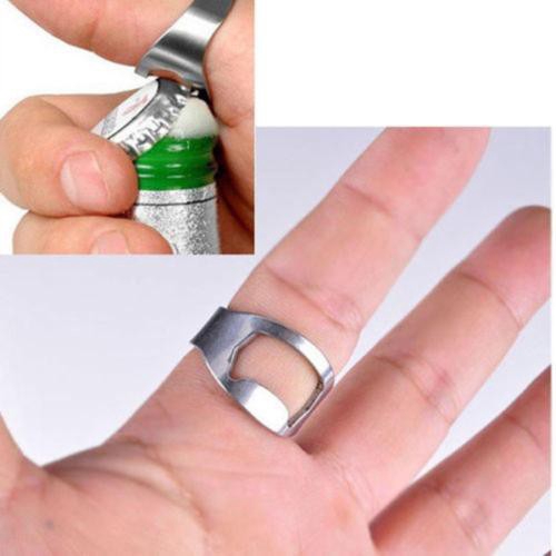 Dụng cụ mở nắp chai đeo ngón tay bằng thép không gỉ tiện lợi