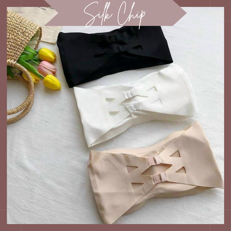 Áo Bra su đúc quây không dây có cài sau đẹp không đường may ôm ngực SILKCHIP A11