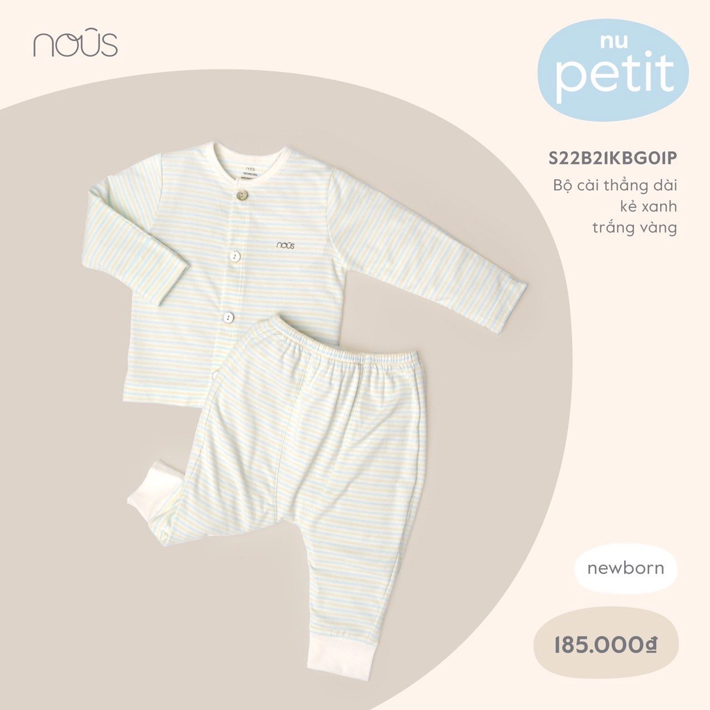 NOUS Bộ Cài Chéo Sơ Sinh Chất Liệu Petit