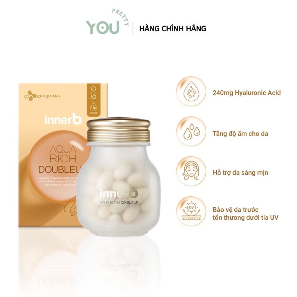Viên Uống Cấp Nước & Collagen INNERB AQUA RICH DOUBLEUP 70viên