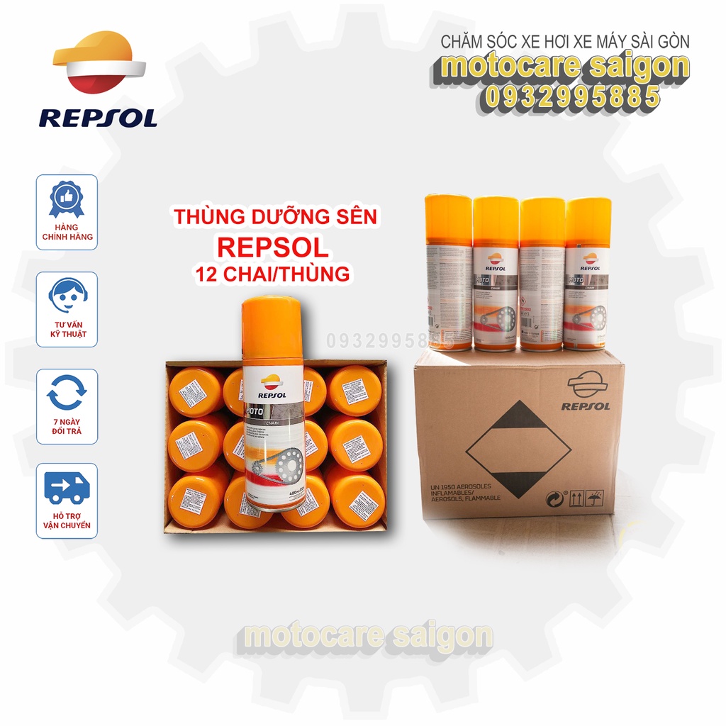 [Giá sỉ] Thùng 12 chai xịt sên Repsol 400ml