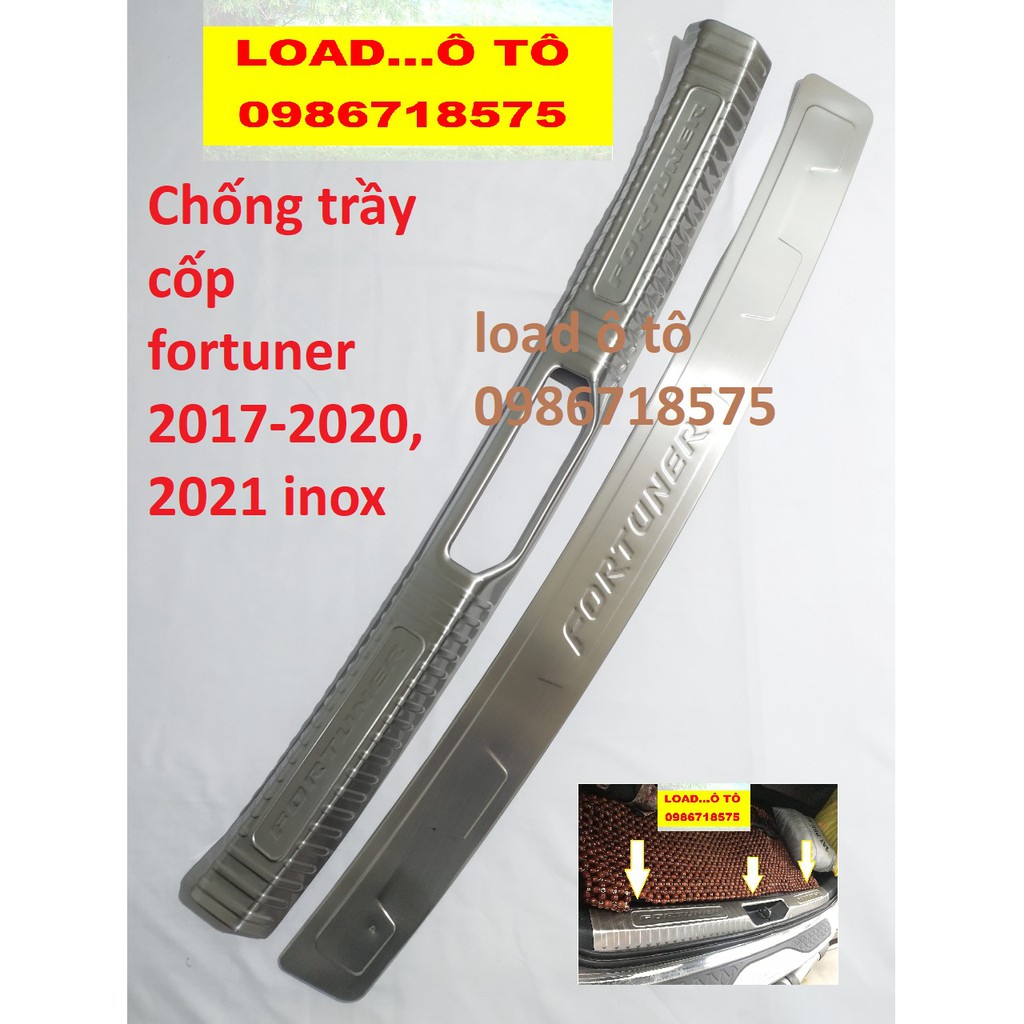 Chống Trầy Cốp Trong và Ngoài Fortuner 2017-2019,2020 Chất Liệu Inox