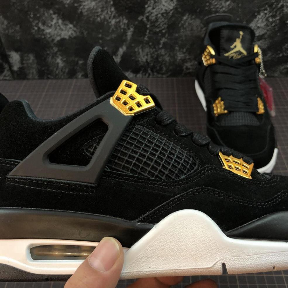 (FREESHIP+HỘP+QUÀ) Giày thể thao Giày thể thao AIR JORDAN 4 ROYALTY đen đế trắng siêu đẹp cho nam và nữ