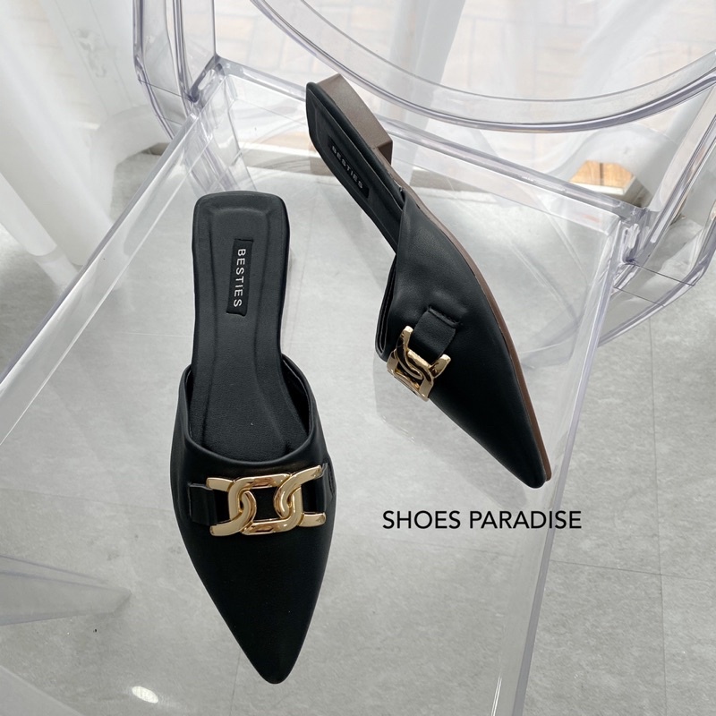 Dép Sục Nữ Bít Mũi Nhọn Đế Thấp Da Mềm Dễ mang,Xinh - Shoes Paradise