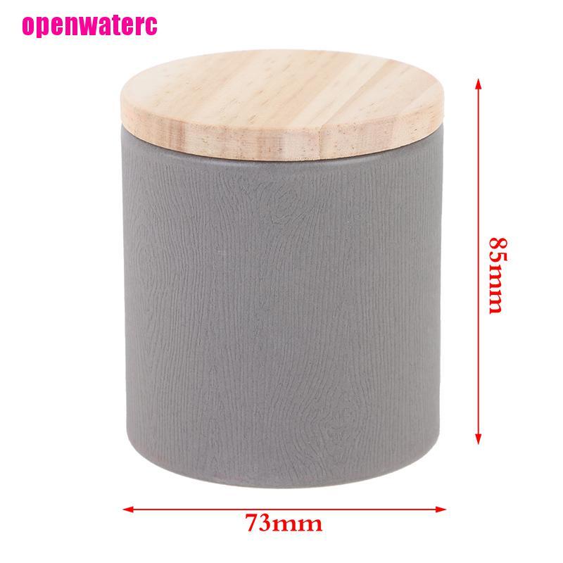 Hộp Thiếc Tròn Nhỏ Nắp Gỗ Đựng Trà / Kẹo / Quà Cưới Màu Sắc Xinh Xắn