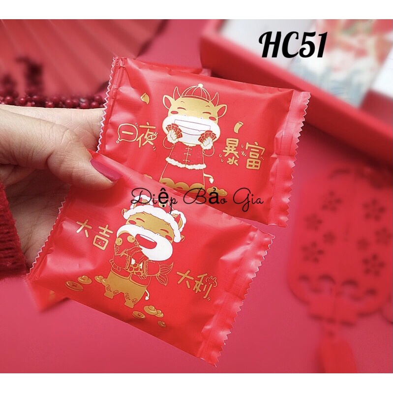 Túi đựng bánh quy/trà hoa Kim Ngưu HC51 (100c)