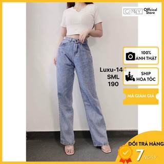 Quần Jean Ống Rộng Form Suông LX144-hình ảnh Gin tự chụp