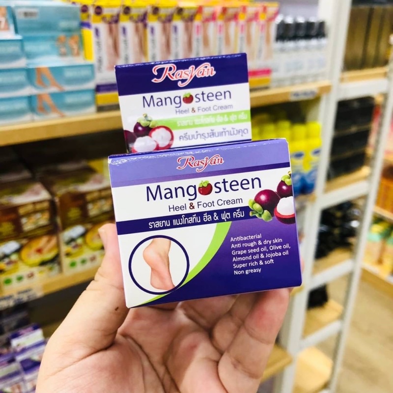 Kem Dưỡng Da Nứt Gót Chân Măng Cụt Rasyan Mangosteen Heel &amp; Foot Cream 13g Thái Lan