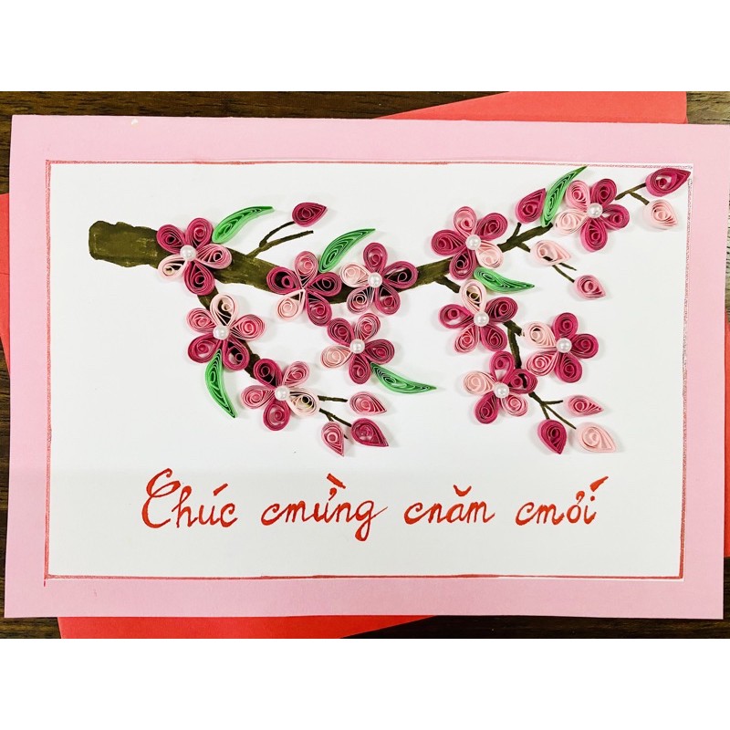 Thiệp chúc mừng năm mới quiling handmade
