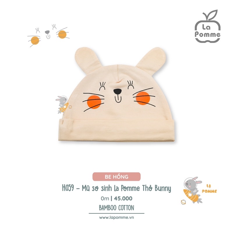 Phụ kiện sơ sinh bao tay chân, mũ, yếm set bunny thỏ