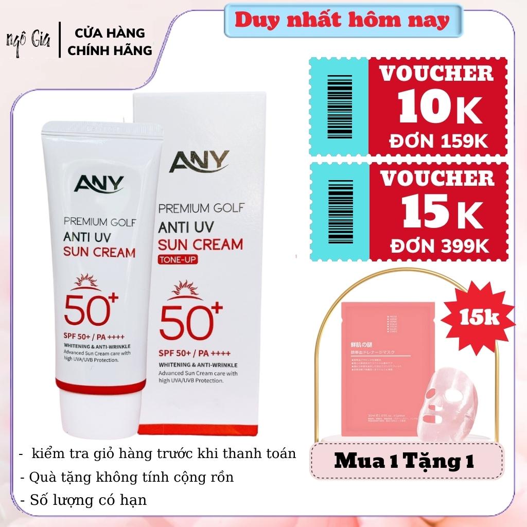 Kem chống nắng kiềm dầu, nâng tone up Any Premium Golf Anti UV SPF50+ PA++++ 60ml - Sale Chính hãng