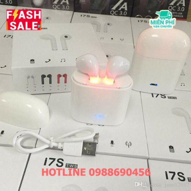 Miễn Phí Vận Chuyển) Tai nghe bluetooth I7S TWS âm thanh cực hay