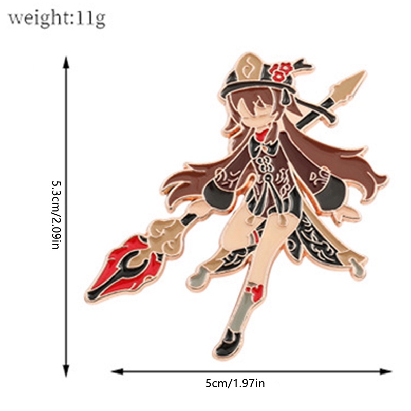 Ghim Cài Áo Hình Đồng Hồ Quả Óc Chó Hoạt Hình Genshin tác Động Từ Trang Trí Quần Áo Cao Cấp