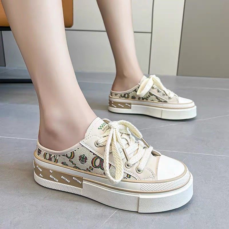 Giày thể thao nữ sục đạp gót buộc dây mã mới siêu bền đẹp hàng qc mã 22