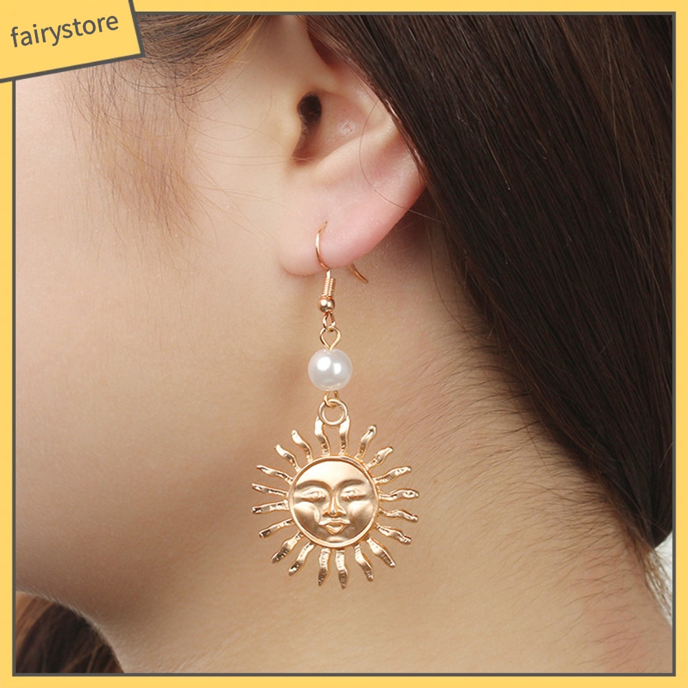 Hoa tai kiểu dáng mặt trời mỉm cười thời trang cá tính