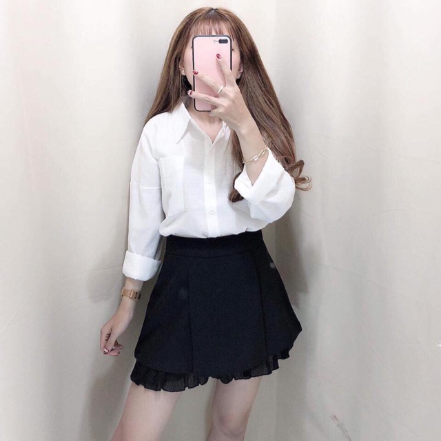 Chân váy 2 lơp có quần trong và voan tầng hàng Quảng Châu ( chỉ còn đen - ảnh chụp thật)🍀 | BigBuy360 - bigbuy360.vn